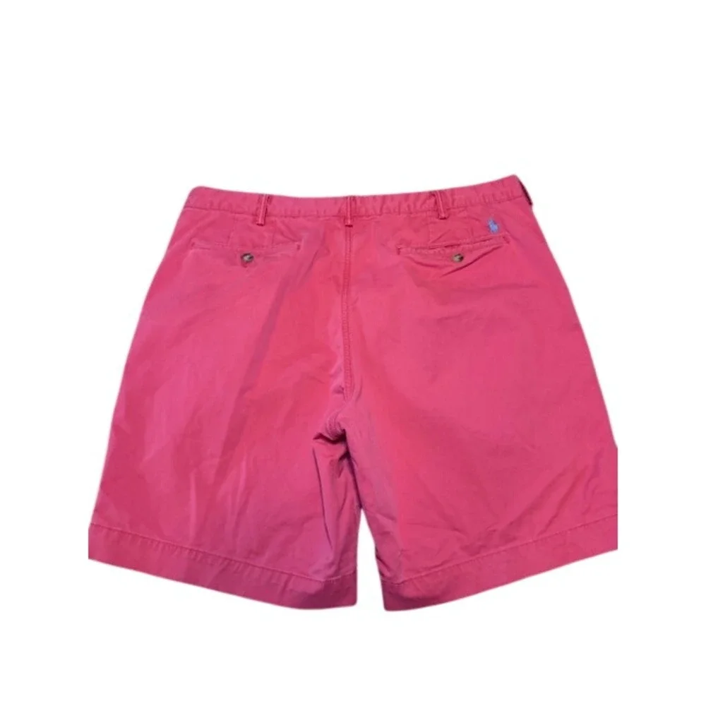 Polo Ralph Lauren Men Coral Stretch Cotton Twill Chino Shorts Size 40 Flat Front
